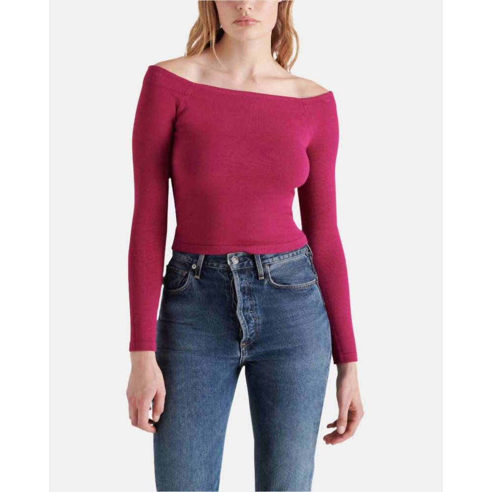 NEW STEVE MADDEN ressi sweater in forest berry